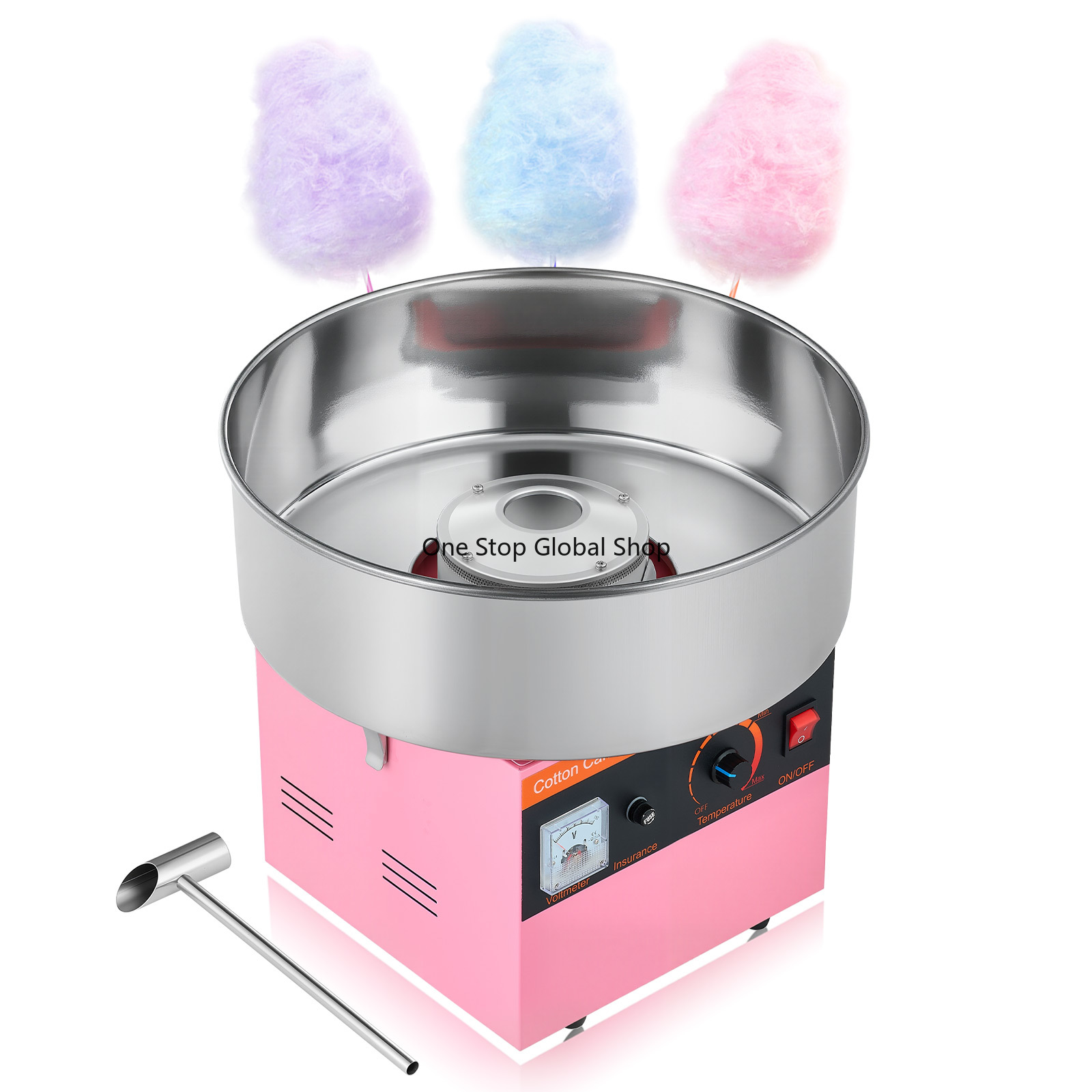 Candy Floss Machine Commercial - Macchina per Zucchero Filato Commerciale 1000W,