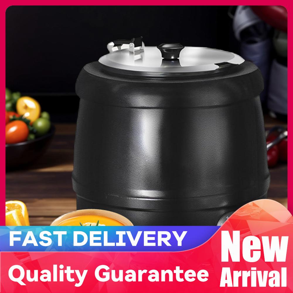 Soup Kettle Warmer - Scaldavivande Elettrico da 10L con Coperchio