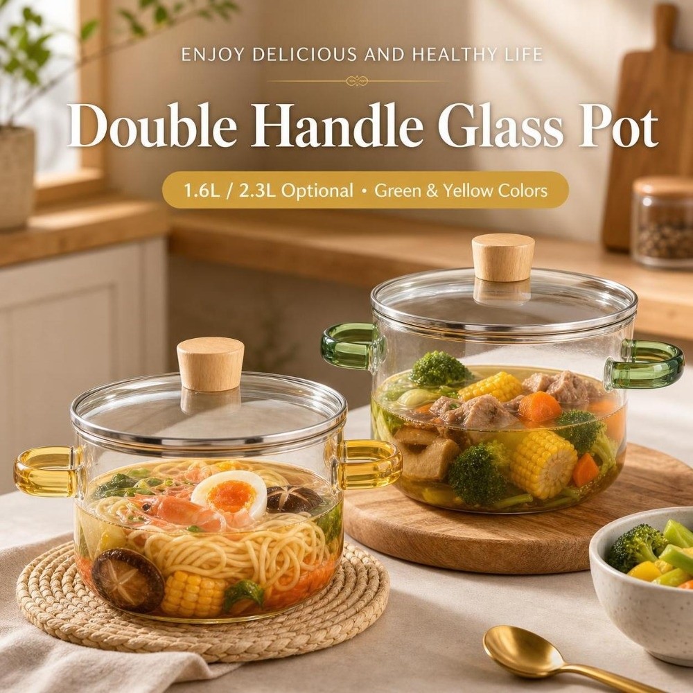 Soup Kettle Warmer - Pentola in Vetro Rinforzato da 1.6/2.3L