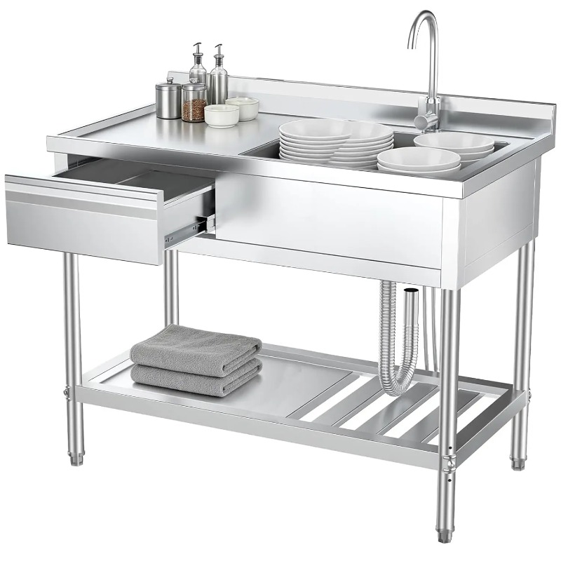 Commercial Kitchen Plumbing - Lavello Commerciale in Acciaio Inossidabile con