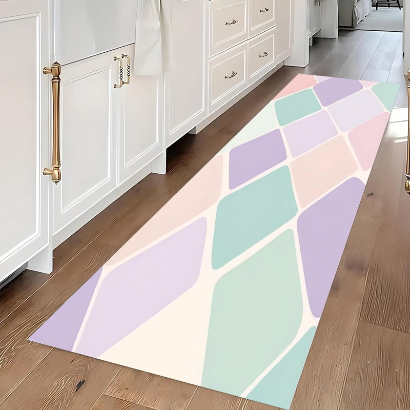 Commercial Kitchen Tile Flooring - Tappeto Runner Geometrico Antiscivolo Lungo per