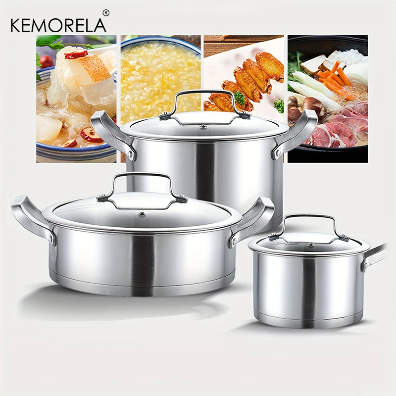 Soup Kettle Warmer - 16/20/24 cm Set di pentole in