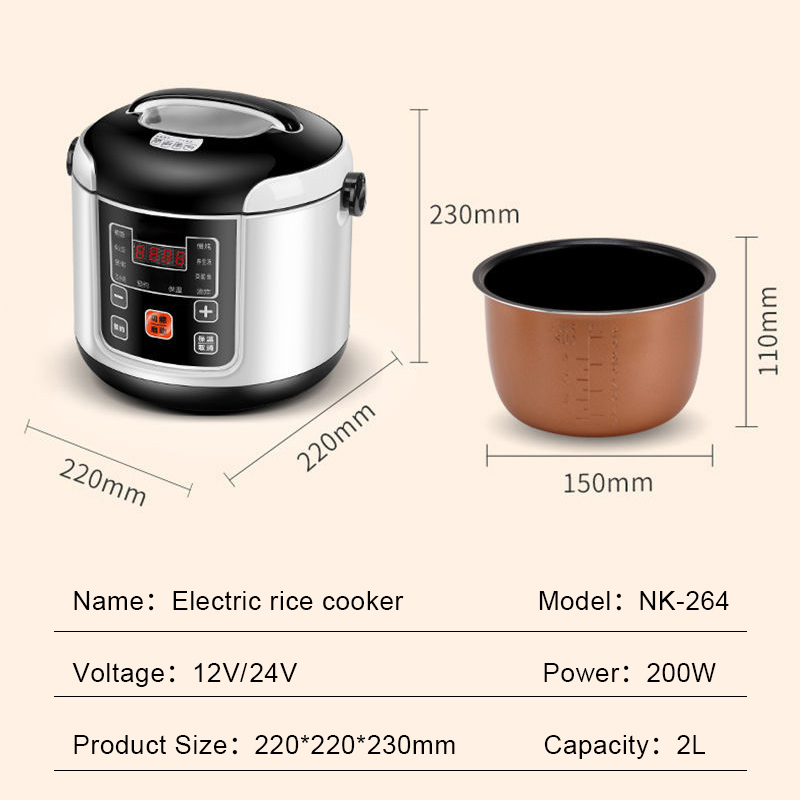12V 24V Mini Fornello di Riso  - Soup Kettle Warmer recensione e prezzo