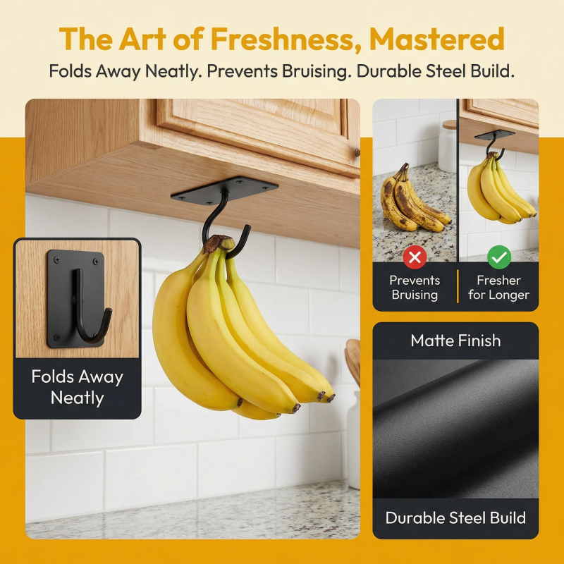 Gancio a banana autoadesivo in - Commercial Kitchen Organiser recensione e prezzo